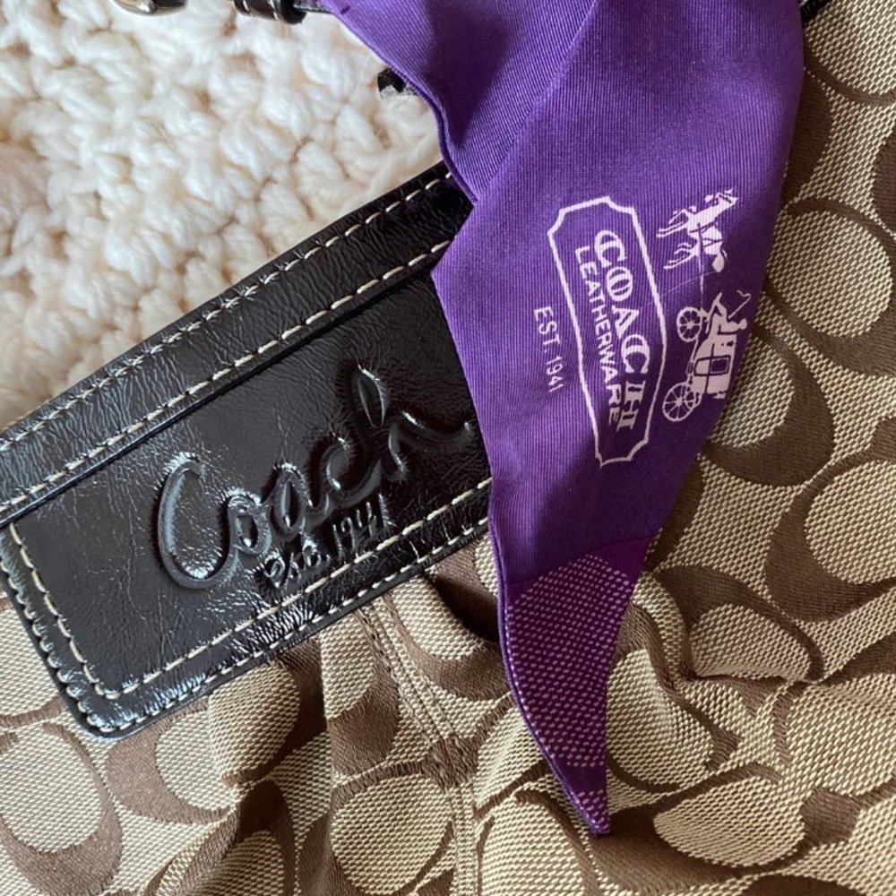 Coach purse with scarf